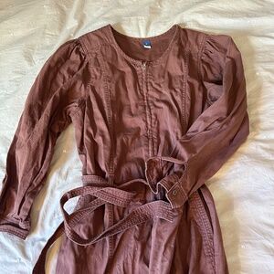 Old Navy Long-Sleeve Zip-Front Cropped Utility Jumpsuit- XL